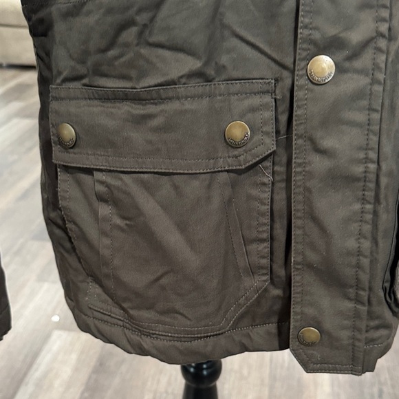 Kids Military Field Jacket with Sherpa Collar - Picture 5 of 13